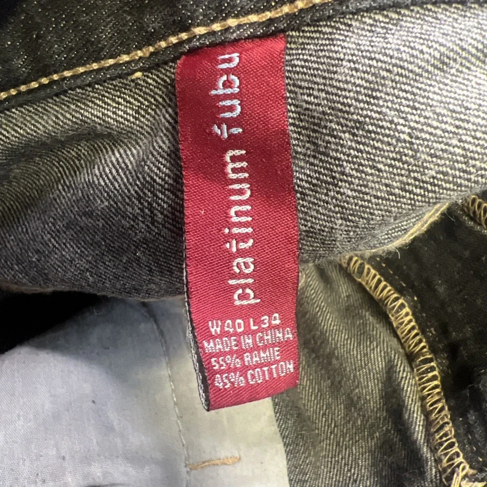 FUBU Jeans Y2K Baggy 40 X 34 Embroidered Gray Skater Streetwear 90s‎ Collection